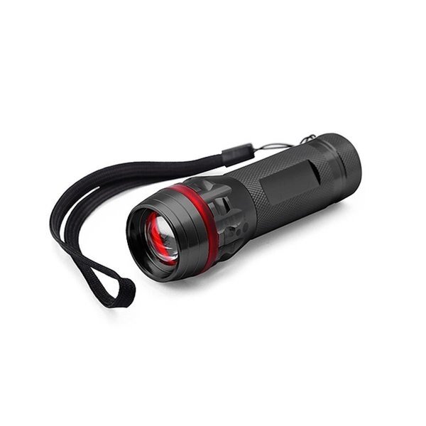 4 x 1 in. Travel Flashlight with Zoom - Black, Green Arrow Equipment, Mfr#: GR2573228